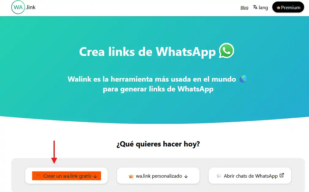 Crear enlace a whatsapp walink